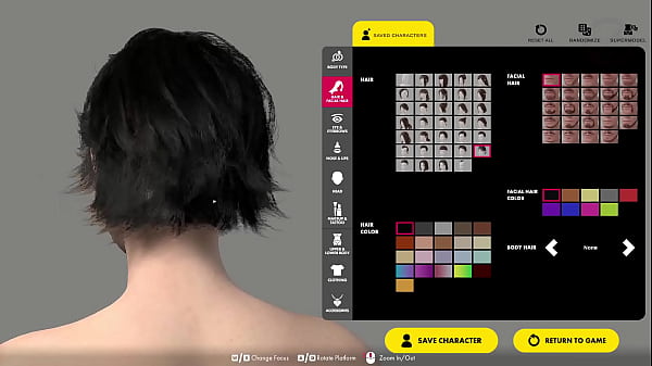 Gameplay LoveXLust #2 Charaktererstellung