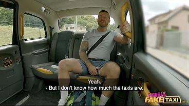 Female Fake Taxi - Red Head Drills A Muscle Dude From England