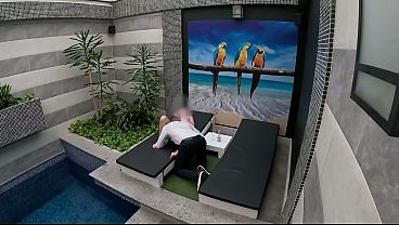 I Unclothe In Front Of The Hotel Waiter, He Agrees To Eat My Tight Snatch And I Offer Him A Bj Until He Cums In My Lips