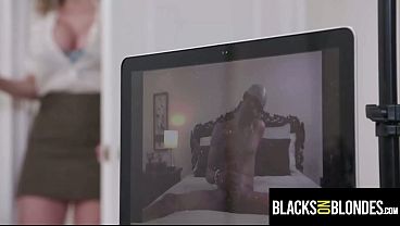 BLACKS ON BLONDES - Landlady COUGAR GIGI DIOR Ambushes Massive Shaft Tenant Yanking Off