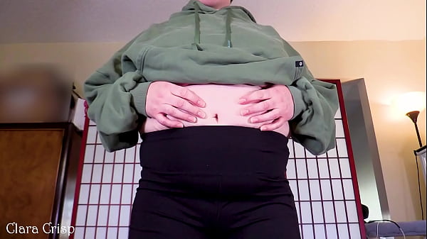 Serve My Soft Quivering Belly | Grabbing Dropping And Riding To Make This Soft Belly Ripple | Clara Crisp Showcases Off Soft Curvy Belly