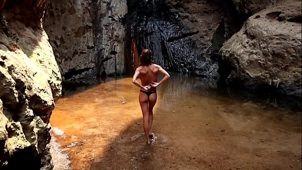Couple Having Sex In A Waterfall