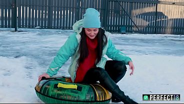 Amelia Ost Makes Her Freezing Stuffs All Warm And Moist At Immaculate18