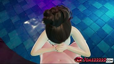 Sizzling Girl Kojuro In Pool 3D Hentai Wet Blowjob In Water Frenulum Slurping Close Up Glory Hole Mouth Bang Cumblast Rule34 Uncut Animated Porn