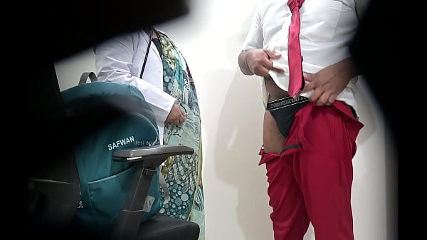 Dame Doctor Is Checking A School Pupil Cock