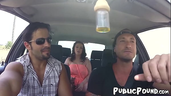 Chesty Honey Harmony Reigns Slurping Dick Before Public On Top