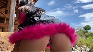 Aroused Rabbit Gets Her Ass Destroyed In A Public Farm - BLAKEPRODUCTIONS