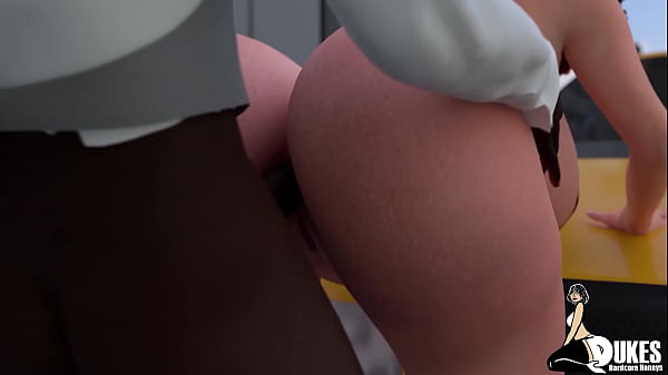 Big Butt Red Head Gets Slammed Forceful Outside