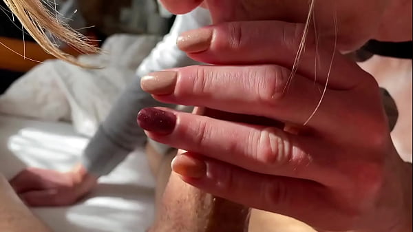 Red Lipstick Mouth Work And Hand Post Jizz Playing From Limp Boner To Vigorous And Cream
