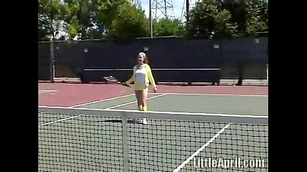 Cutie Tiny April Masturbates Outdoors After Tennis