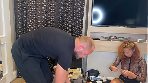 Backstage Threesome Sex With Little Latina And Tall Brunette Cutie - Livestream