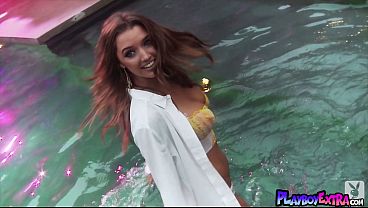 Bombastic Busty Rack Undressed Cutie Alyssa Arce Unveils Her Pussy Under The Water