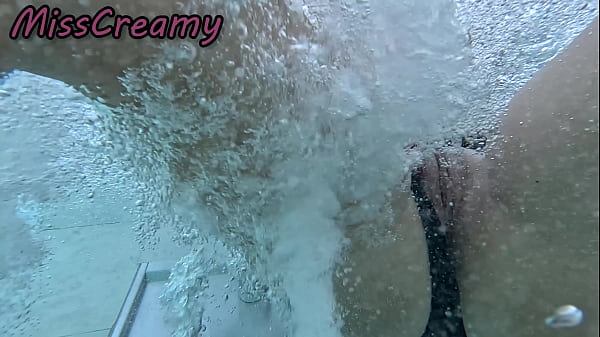 Showing My Cunt In Front Of A Schoolgirl In Public Swimming Pool And Helps Me Masturbate - It's Remarkably Risky With People Near - MissCreamy