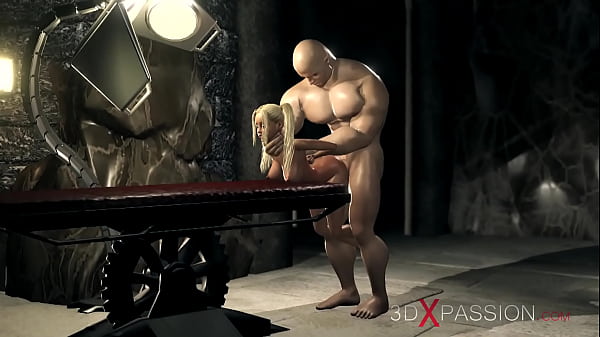 A Sexy Light-haired Gets Fucked By A Giant Monster In The Dark Dungeon