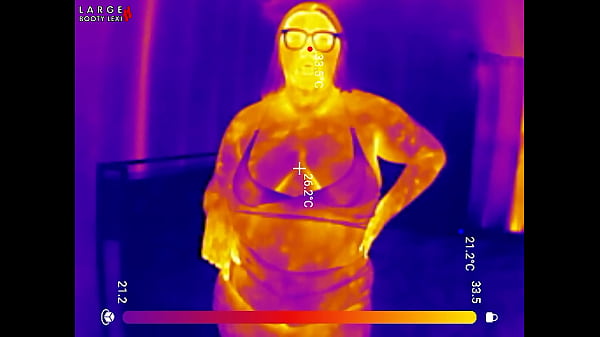 Sports Bra Try-On, Boob Bounce Tests, Stripped Jiggle Provoke THERMAL POV (4K Landscape)