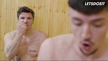 Gatita Gets Stuck In Sauna And Takes Huge Cock From Yeri & Denis - LATINA STEPMOM