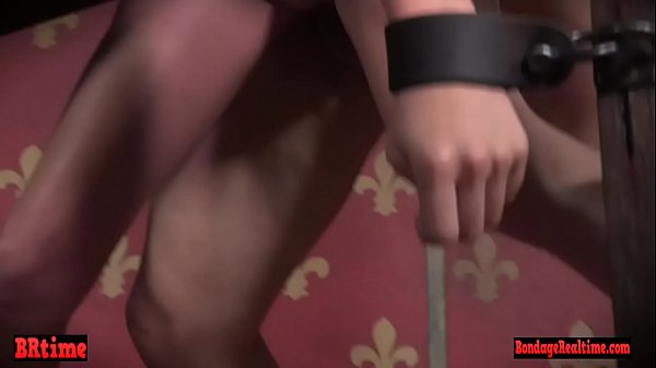 Bound Bdsm Young-babe Is Cooch Fucked In Trio