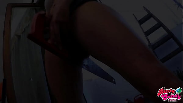 Sizzling Body Coed! Huge Ass! Giant Breasts! Tiny Thong, Denim Shorts! Incredible!