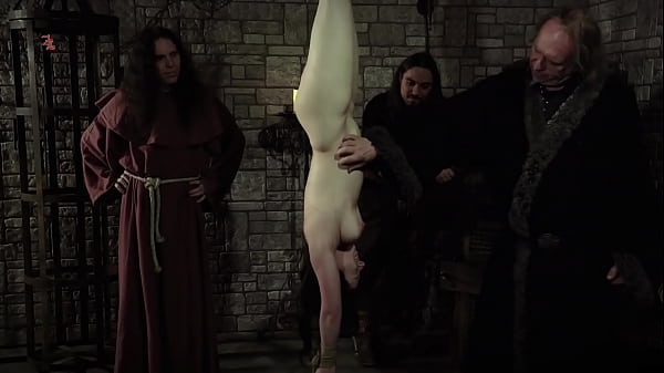 Mooin Witch – The Exhausted Milkmaid Is Pulled Upside Down To The Ceiling With Weights At Her Wrists To Be Tormented And Interrogated Further And To See Stroke Flowing (preview)
