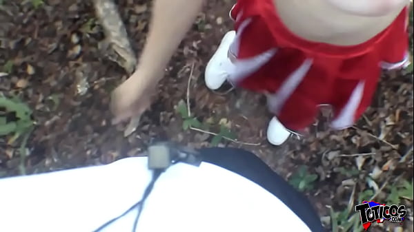 Platinum Cheerleader Nympho Stabs Maw And Pussy With Oversized Black Shaft