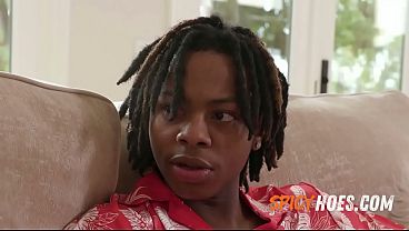 Black Stepson Fucks His Busty Golden-haired Stepmother