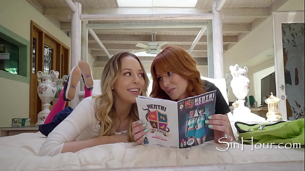 Just 2 Charming Girls Reading Hentai Manga And Getting Freaky Together