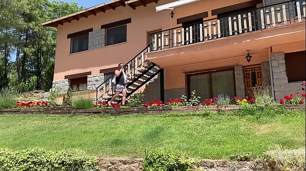 Oral On Balcony Before Outdoor Blazing Sex And Sole Job With Riming Near Pool
