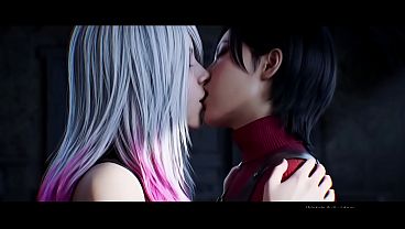 Ada Wong X Sable Ward Lesbian Snogging (Resident Evil, Dead By Daylight /AI Generated)