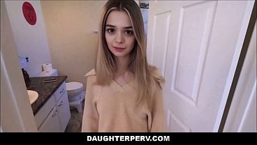 Darling Platinum Minuscule Teen Step-daughter Seduced Her Monster Meat Stepdaddy Because She Covetted To Go Out POV