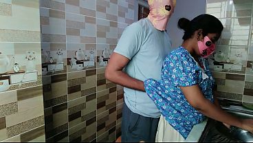 Desi Housewife Romantic Bang In The Kitchen