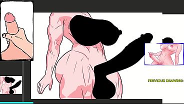 Trans Futa Anime Girl With Incredibly Giant Erect Rod - Standing Pose Close Up Torso View Embracing Massive Cock - 10 Min Female Voice JOI