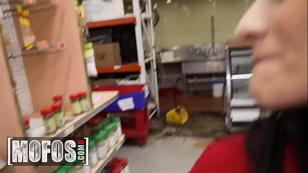MOFOS - Frisky Aubry Babcock Drops To Her Knees In The Store And Licks Off Her Coworker In Public
