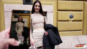 GERMAN SCOUT - Eye Rolling Release For Skinny French Chick Candie Luciani At Casting Stuff