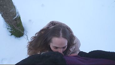 During An Exquisite Walk In The Winter Forest, My Snatch Was Drenched To The Limit 4K HD Tim Team
