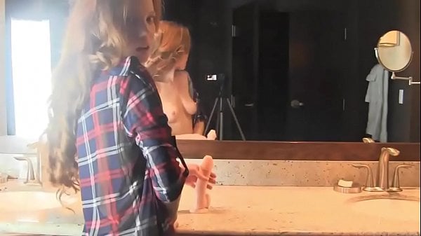 Slender White Chick Auburn-haired Masturbating With Dildo On Webcam