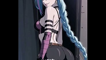 Jinx From Arcane Haciendo Ahegao Vigorous Soak Anime Hentai