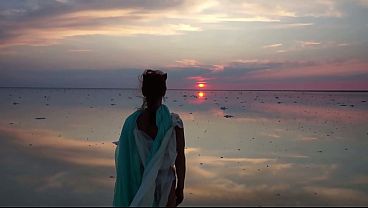Light Brown And Light Blue Sunset