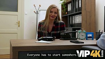 VIP4K. Randy Platinum Takes Off Her Panties In Front Of Her Loan Officer