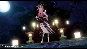 Tougen Renka - Yae Miko SEX Dance | Genshin Impact MMD R-18 R18 R - 18 | Virtual Youtuber Vtuber| Ecchi 3D Hentai