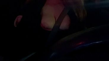 Italian Giant Breasts Milf Artemisia Love Sensual Car Driving And Enormous Lustful Jugs Flaunting