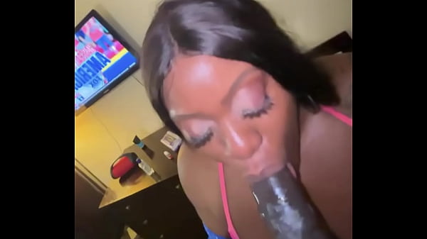 Pretty BBW Ebony Worshipping My Thick Rear Shaft