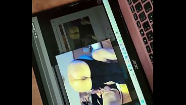 Tribute 5 Sub Tugging His Spooge Over His Laptop Over My Butt Pic