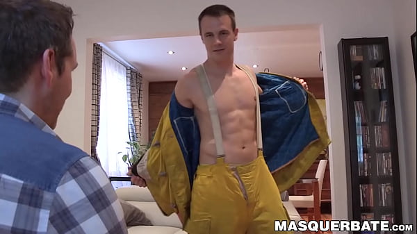 Hunky Fireman Slowly Strips Nude And Jacks Off His Member