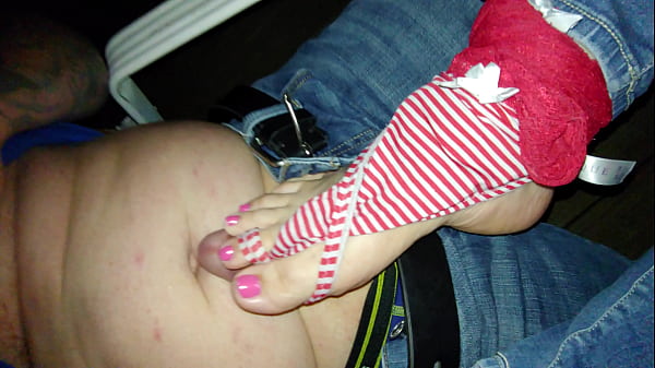 Candid Foot Stroke On Deck