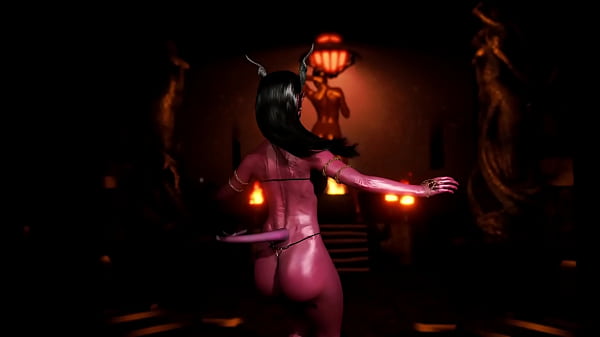 Lean Untamed Succubus Taunts You With Arousing Belly Dance In The Dungeon