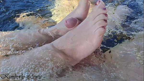 Can't Resist My Juicy Step Sisters - Outdoor Bathtub 3some Dream Foot Stroke And Cum On Soles
