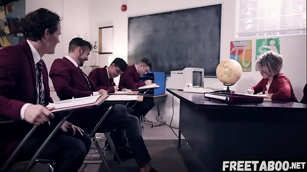 MOMMY Professor Dee Williams Get Demolished By Four Unruly Freshmen Into Aggressive Multi-guy Session - Full Movie On FreeTaboo.Net