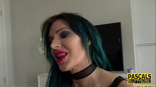 Anally Plowed Goth Sub Toys Her Cunt