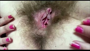 Double Dripping Slippery Release Unshaved Cunt Large Clit Closeup