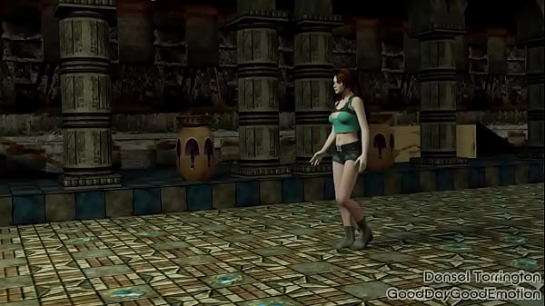 Lara Croft Belly Inflation